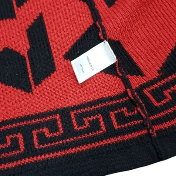 Melissa Paige Red Aztec Geo Print Cardigan S - Picture 3 of 4